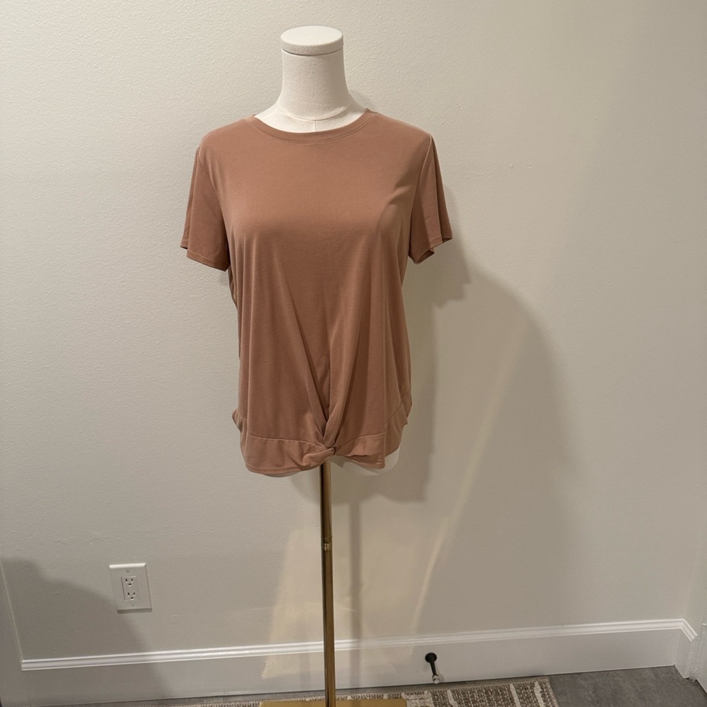 Banana Republic Sandwash Modal Twist Front Tee Size S Soft Blush
